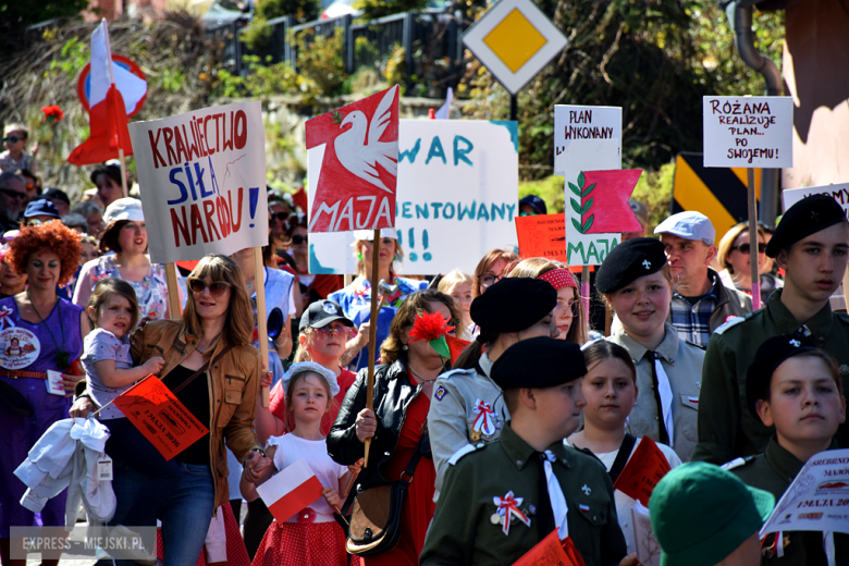 Tradycja, dobry humor i tłumy uczestników. Barwny pochód pierwszomajowy w Srebrnej Górze