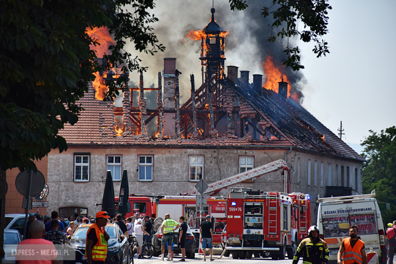 Pożar budynku wielorodzinnego przy ul. Złotostockiej w Kamieńcu Ząbkowickim