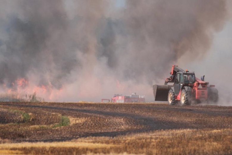 Spłonęło 15 ha pszenicy na pniu oraz 5 ha ścierniska