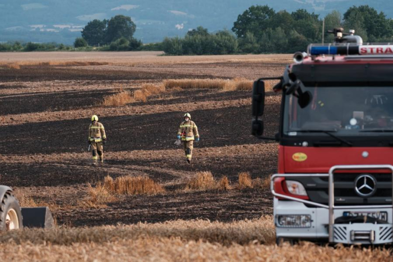 Spłonęło 15 ha pszenicy na pniu oraz 5 ha ścierniska