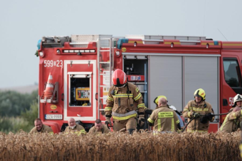 Spłonęło 15 ha pszenicy na pniu oraz 5 ha ścierniska