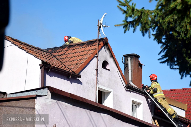 Pożar poddasza domu w Starczowie