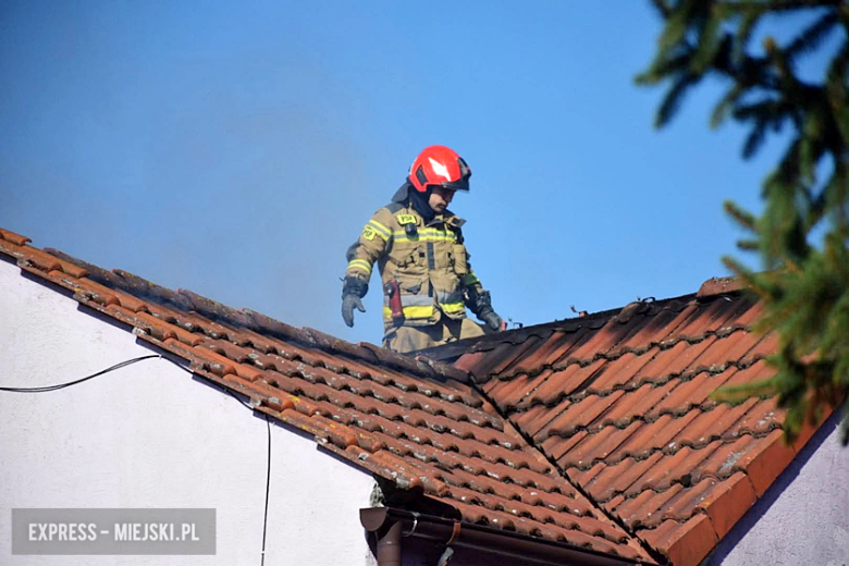 Pożar poddasza domu w Starczowie