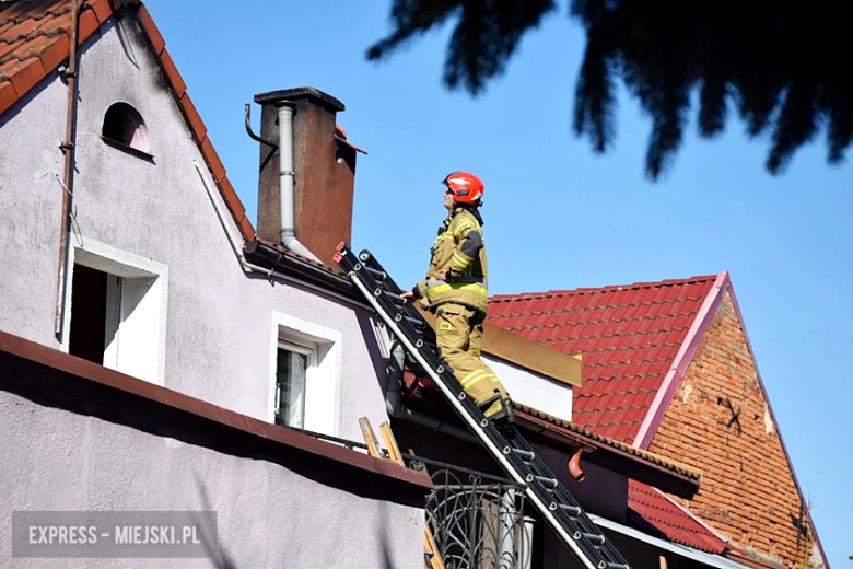 Pożar poddasza domu w Starczowie