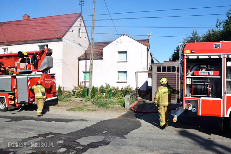 Pożar poddasza domu w Starczowie