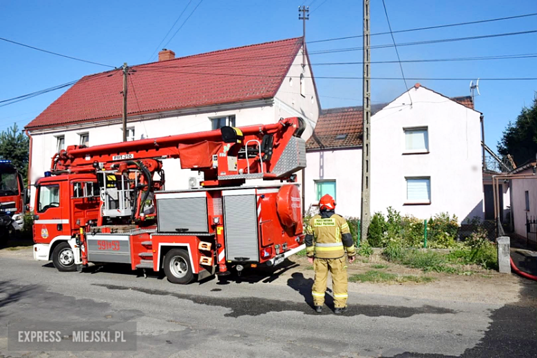 Pożar poddasza domu w Starczowie