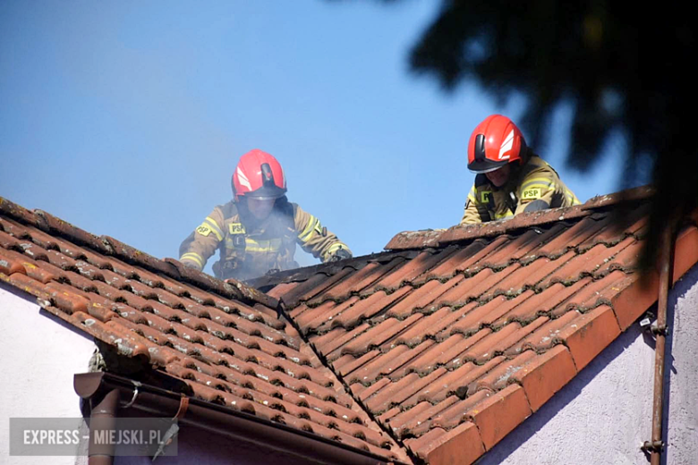 Pożar poddasza domu w Starczowie