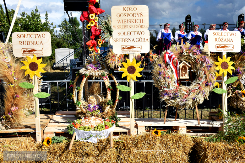 Dożynki gminne w Srebrnej Górze. Były obrzędy dożynkowe, wyścigi traktorów i Miły Pan
