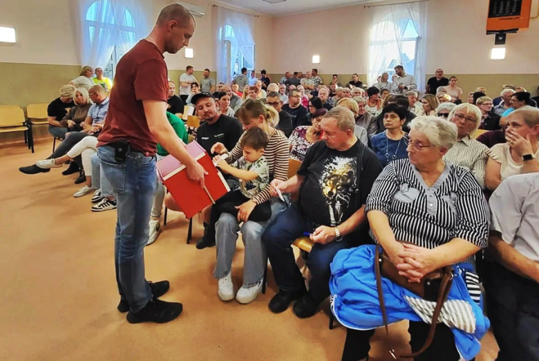 Zebranie wiejskie w Olbrachcicach Wielkich. Wybierano sołtysa i radę sołecką