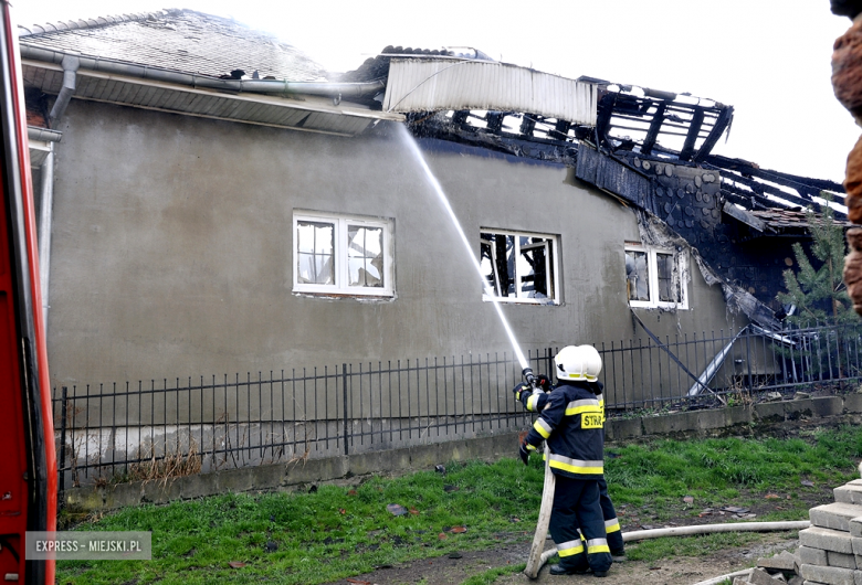 Pożar zabudowań gospodarczych w Zwróconej