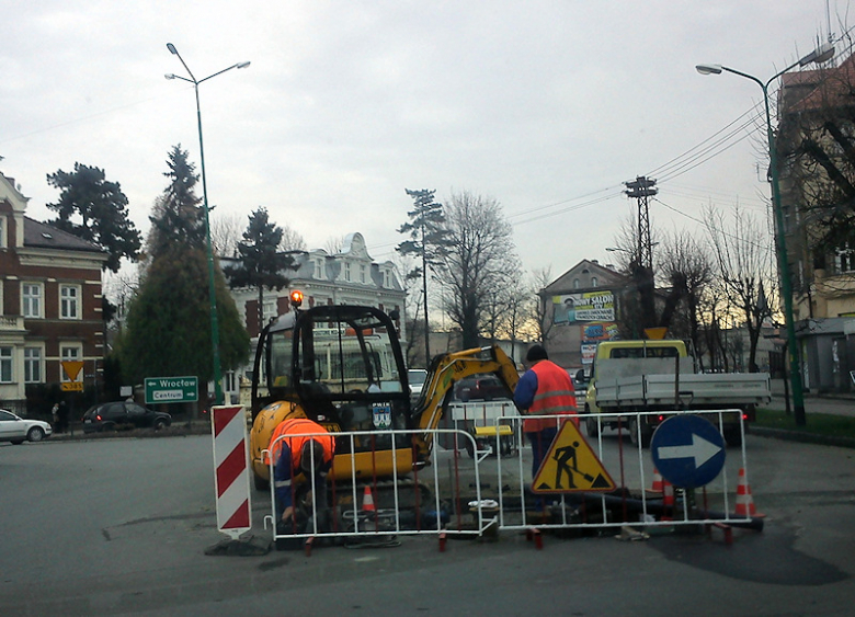 Utrudnienia ruchu drogowego w Ząbkowicach Śl.