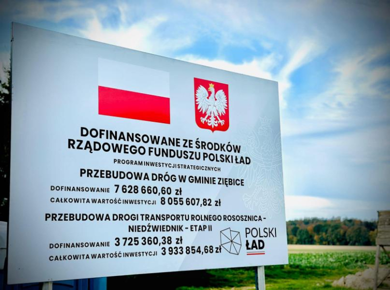 Kolejna nowa droga w gminie Ziębice. Tym razem połączyła Rososznicę z Niedźwiednikiem