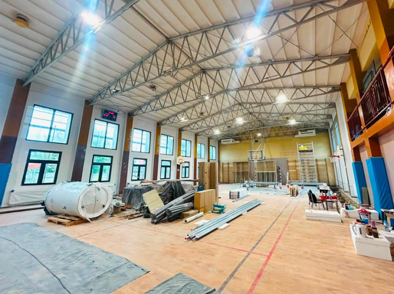 Trwa modernizacja sali gimnastycznej SP nr 4 w Ziębicach
