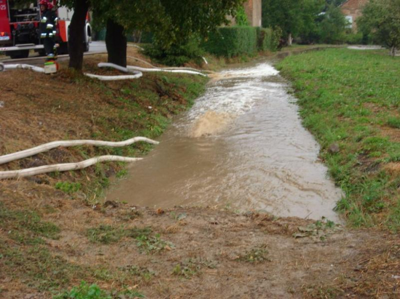 Strażacy przez kilka godzin pomagali mieszkańcom zalanych gospodarstw