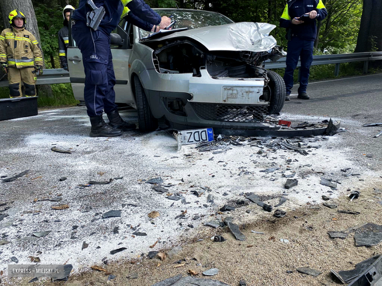 Zderzenie passata i forda na drodze wojewódzkiej nr 390