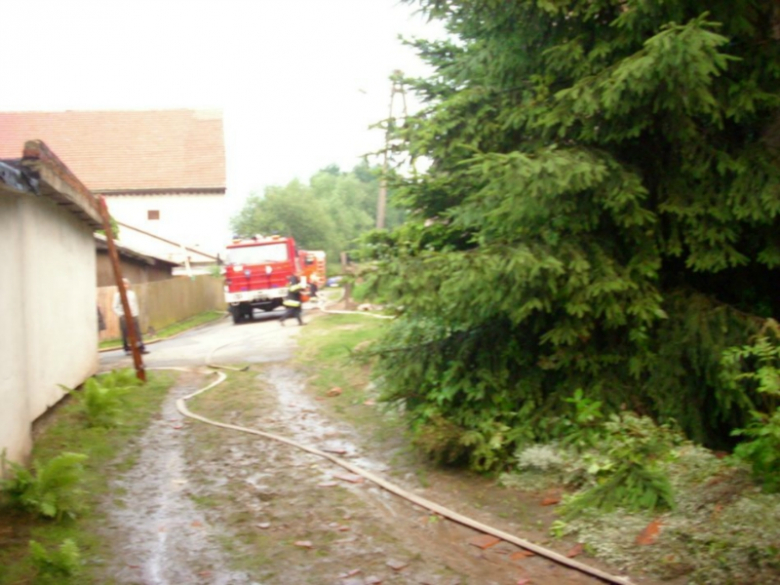 Pożar domu w Dobrzenicach