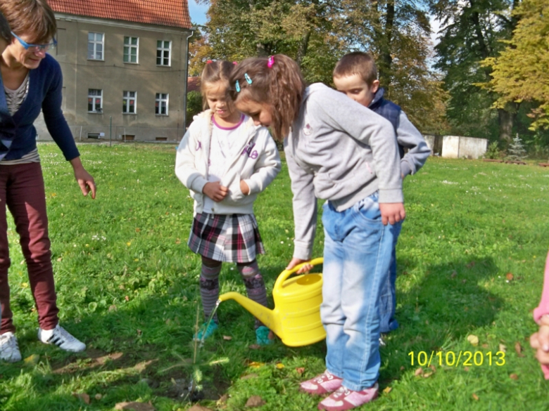 Przedszkolaki aktywnie obchodzili święto drzewa