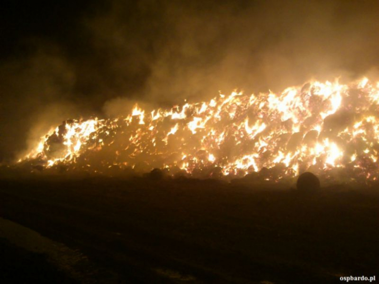 16 zastępów straży pożarnej gasiło pożar. Straty wstępnie oszacowano na ok. 750 tys. zł.