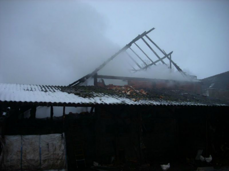 Pożar stodoły w Dębowcu