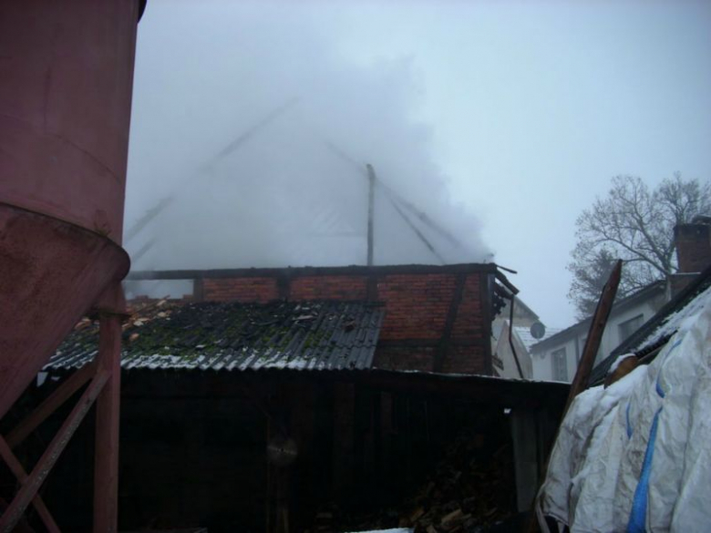 Pożar stodoły w Dębowcu