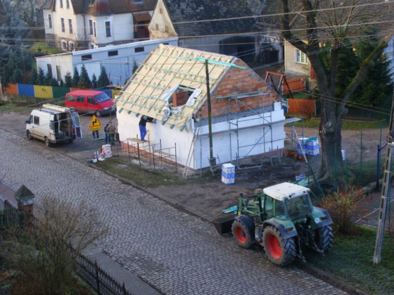 Przedbudowa remizy w Krzelkowie