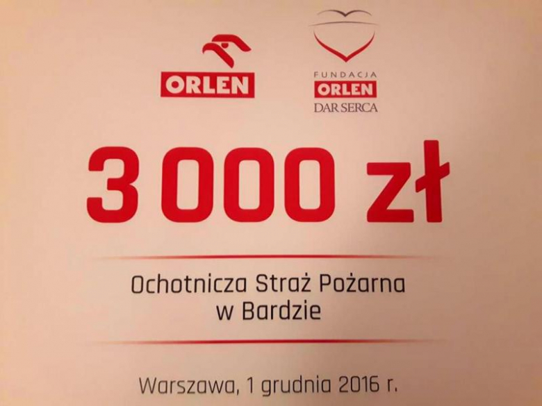 Gala Straży Pożarnych w Warszawie z udziałem strażaków-ochotników z Barda