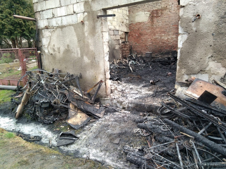 Pożar obiektu gospodarczego w Chwalisławiu