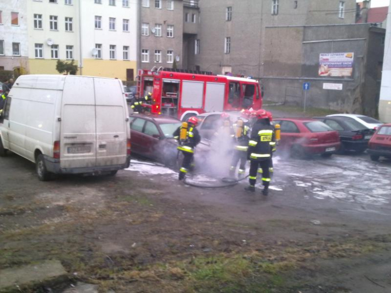 Pożar samochodu w Ząbkowicach