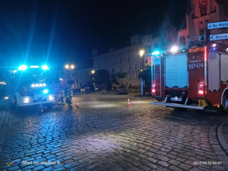 Nocne pożary w Ząbkowicach Śląskich. Paliły się elementy sceny i rzeczy nagromadzone w korytarzu