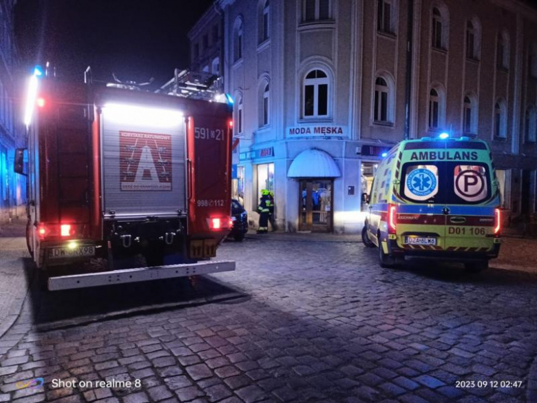 Nocne pożary w Ząbkowicach Śląskich. Paliły się elementy sceny i rzeczy nagromadzone w korytarzu