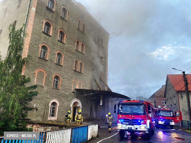 Pożar młyna zbożowego w Przyłęku