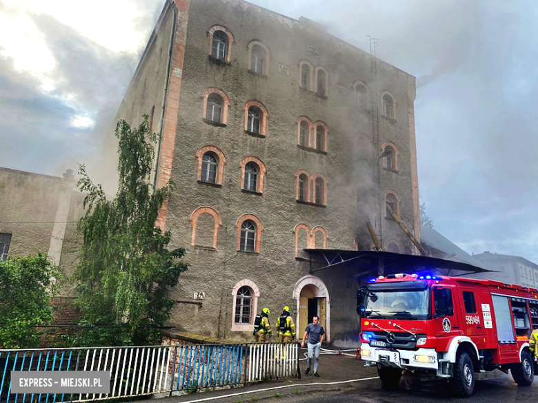 Pożar młyna zbożowego w Przyłęku