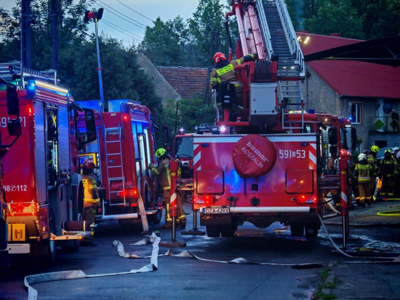 Pożar młyna zbożowego w Przyłęku