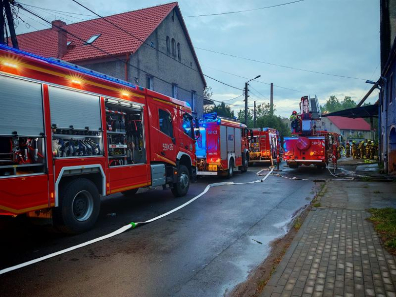 Pożar młyna zbożowego w Przyłęku