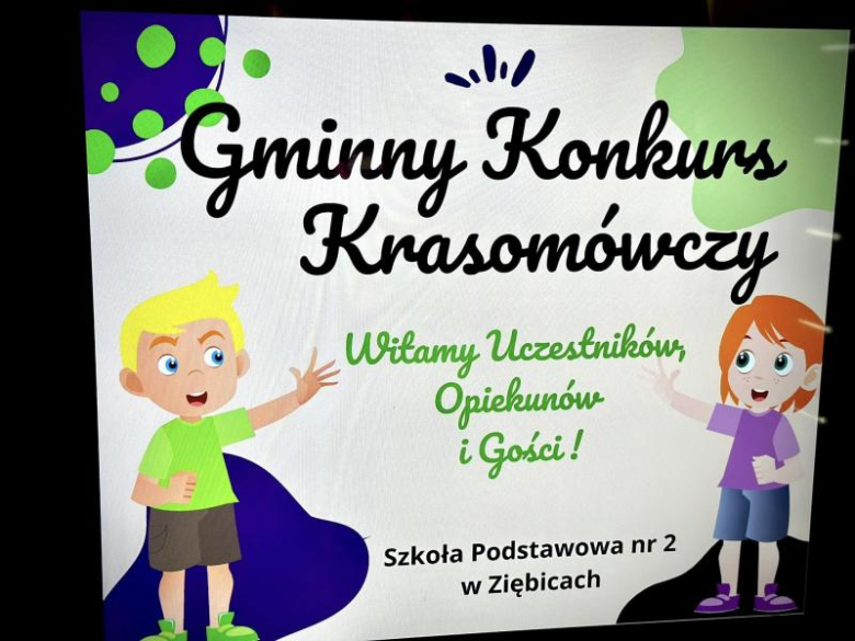 XV Gminny Konkurs Krasomówczy dla klas 1-3 w Szkole Podstawowej nr 2 w Ziębicach