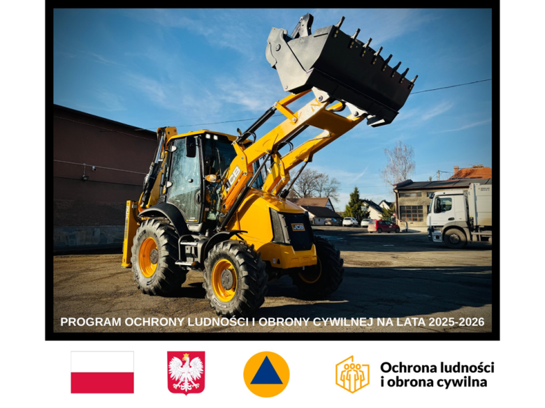 Nowa koparko-ładowarka dla Gminy Ziębice w ramach programu ochrony ludności