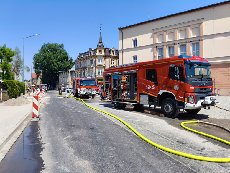 Pożar budynku wielorodzinnego przy ul. Złotostockiej w Kamieńcu Ząbkowickim