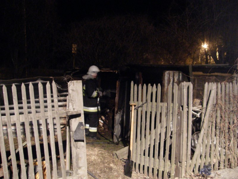 Pożar komórki przy ul. Fabrycznej