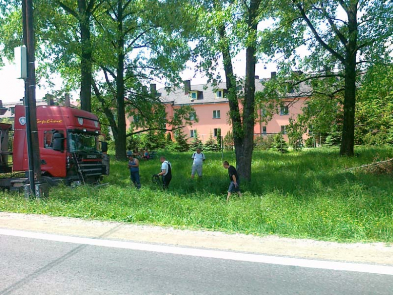 Zderzenie ciężarówek w Szklarach