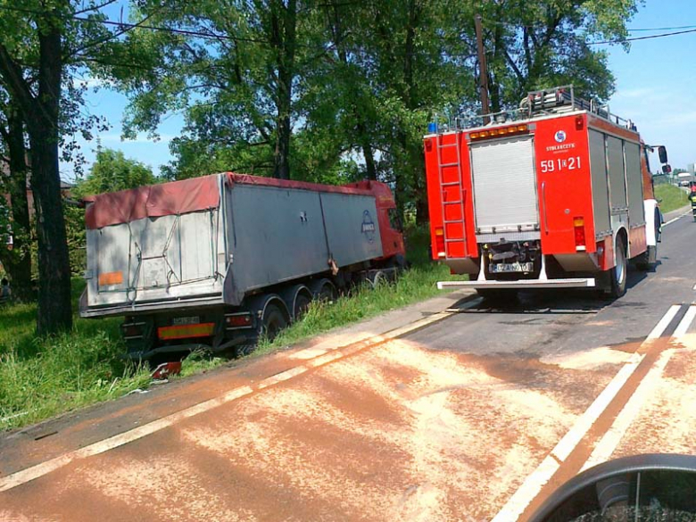 Zderzenie ciężarówek w Szklarach