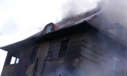 Pożar stodoły w Nowym Waliszowie