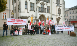 Protestowali przeciwko uchodźcom. Akcja manifestacyjna w Ząbkowicach Śląskich