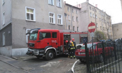 Centrum Handlowe  „Franky” w ogniu. Ćwiczenia strażaków