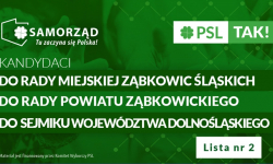 PSL: Kandydaci do Rady Miejskiej Ząbkowic Śląskich, Rady Powiatu Ząbkowickiego i Sejmiku