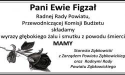 Kondolencje dla radnej Ewy Figzał z powodu śmierci mamy