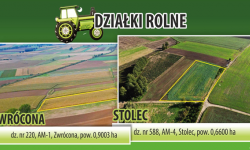 Na sprzedaż atrakcyjne tereny rolnicze w Zwróconej i w Stolcu