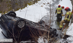 Ukradli auto i uciekali przed policją. Wpadli do rzeki