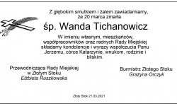 Zmarła Wanda Tichanowicz, zasłużona mieszkanka gminy Złoty Stok