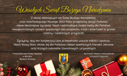 Życzenia z okazji Świąt Bożego Narodzenia składają władze gminy Bardo