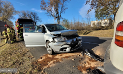 Kolizja przed skryżowaniem ul. Cukrowniczej z ul. Ziębicką